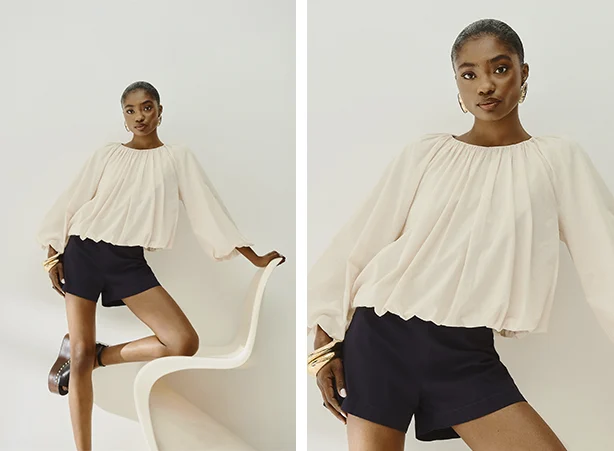 Estilos de roupas: Look romântico com blusa balonê 