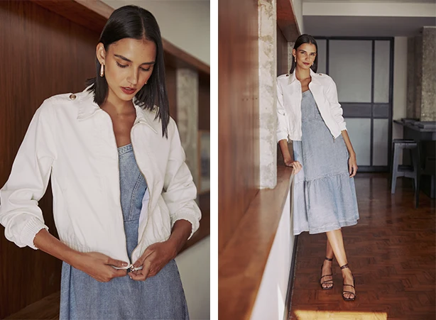 Looks com vestido em denim Looks com vestido em denim