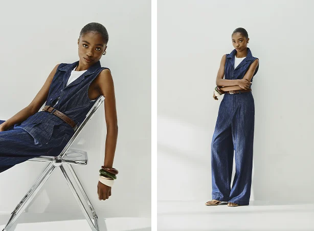 Inspirações femininas com macacão em denim leve 