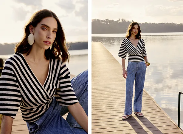 Looks com aura marítima Looks com aura marítima