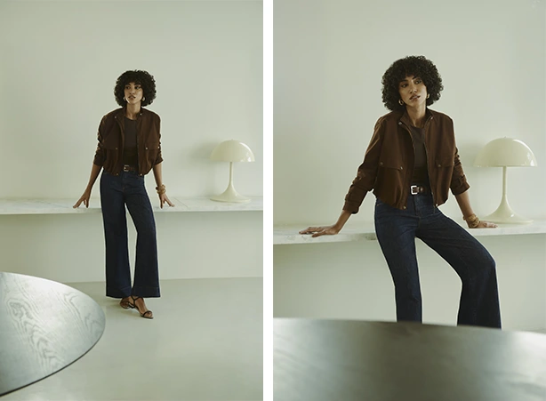 Look casual com modelagem flare
