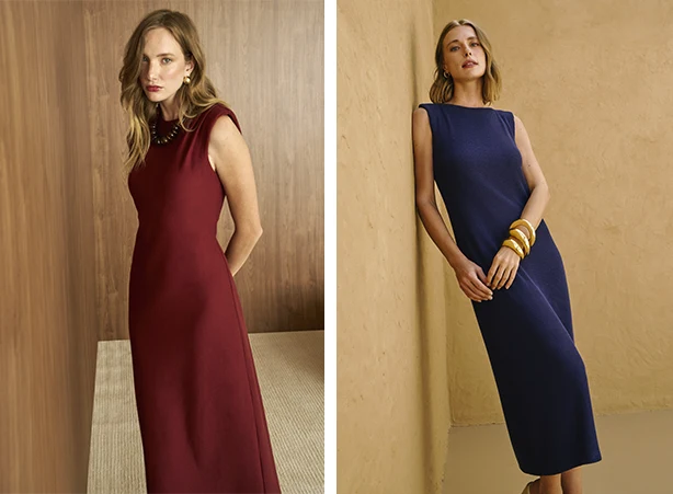 Vestidos soltinhos para o dia a dia em comprimento midi