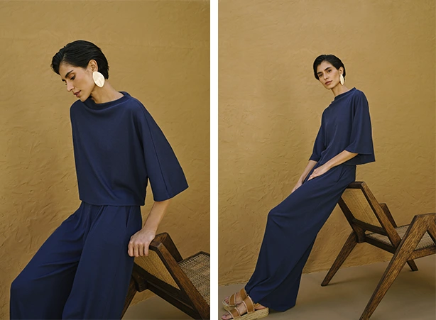 Outfit casual com blusa soltinha e pantalona Outfit casual com blusa soltinha e pantalona