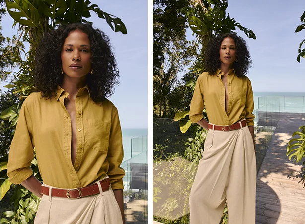 Look minimalista com camisa Look minimalista com camisa