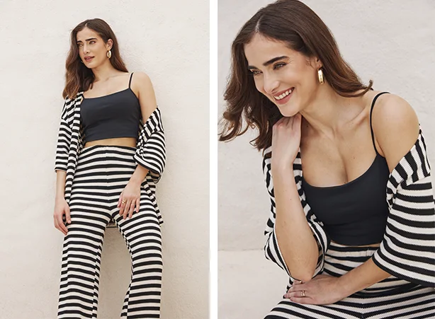 Look preto e branco com pegada casual chic Look preto e branco com pegada casual chic