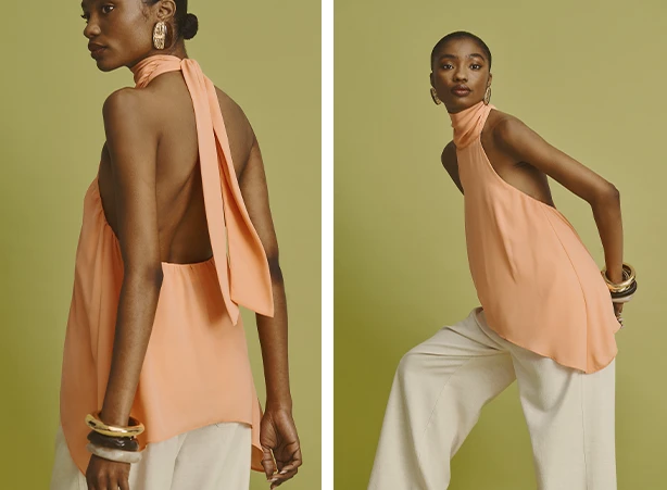 Looks elegantes com modelagem frente única Looks elegantes com modelagem frente única