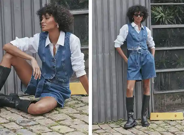 Looks com camisa branca e colete Looks com camisa branca e colete