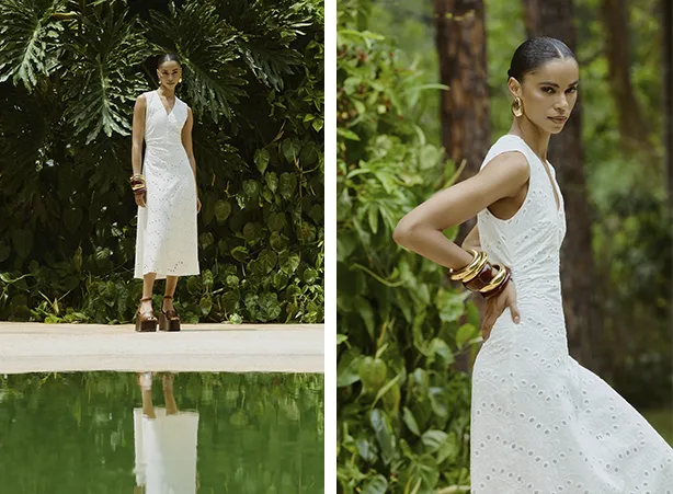 Look com vestido em laise Look com vestido em laise