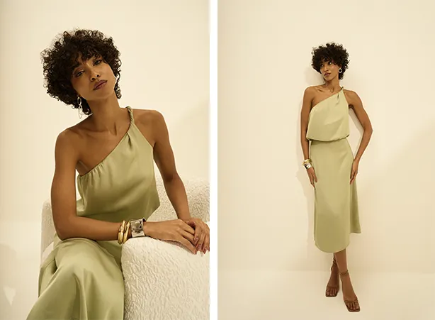 Looks elegantes em verde suave Looks elegantes em verde suave