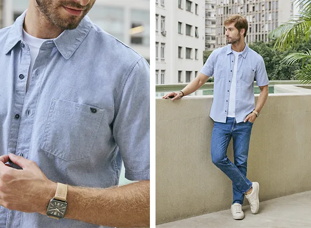 Look masculino com calça jeans