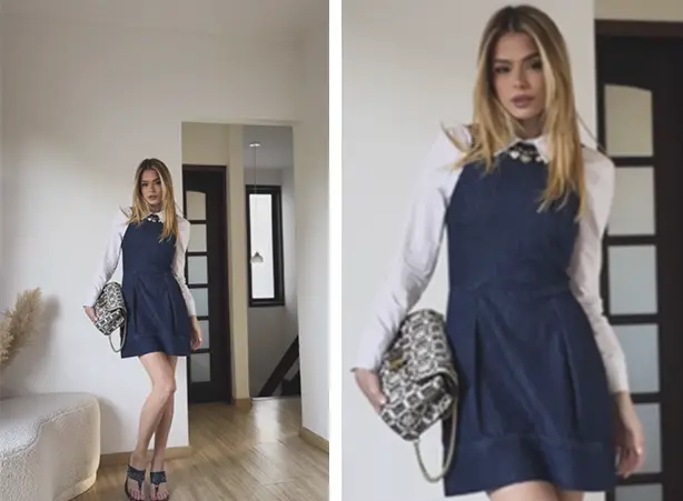 Looks com vestido jeans Looks com vestido jeans