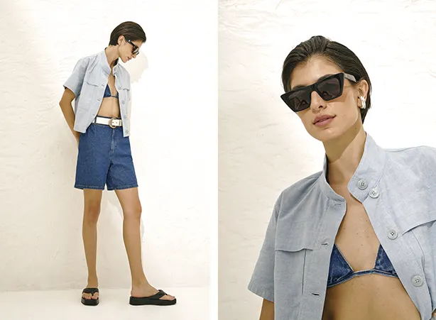 Look monocromático jeans