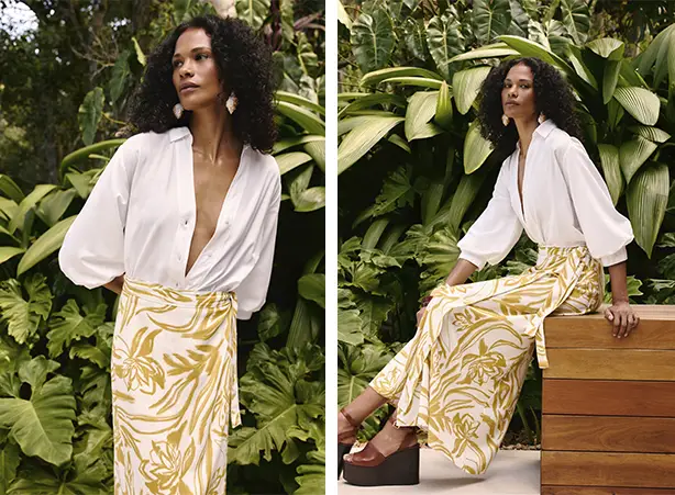 Looks com saia midi estampada Looks com saia midi estampada