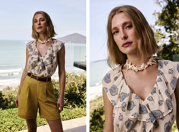 Look feminino com estética boho