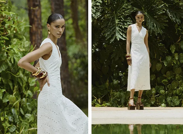 Looks com bordados e laise