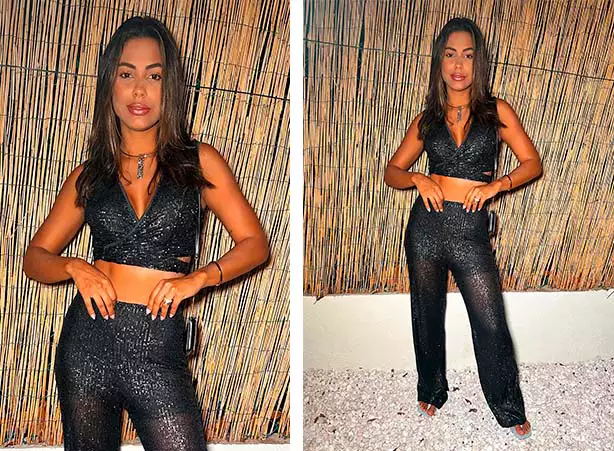Look de carnaval com paetê preto Look de carnaval com paetê preto