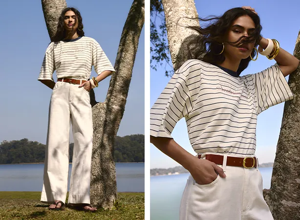 Looks com estética navy