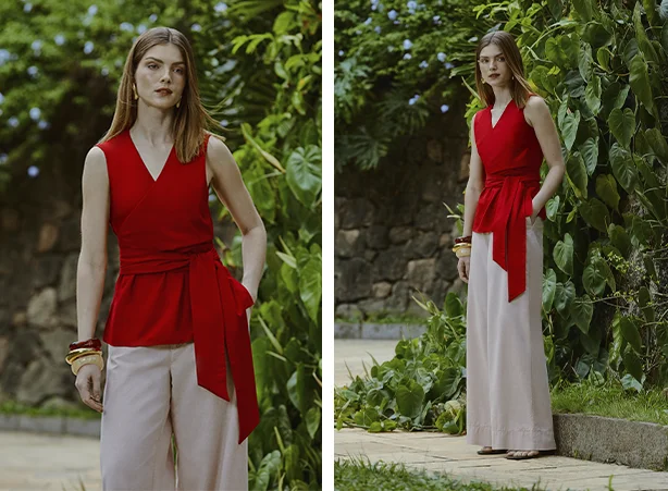 Looks elegantes com calça bege neutra