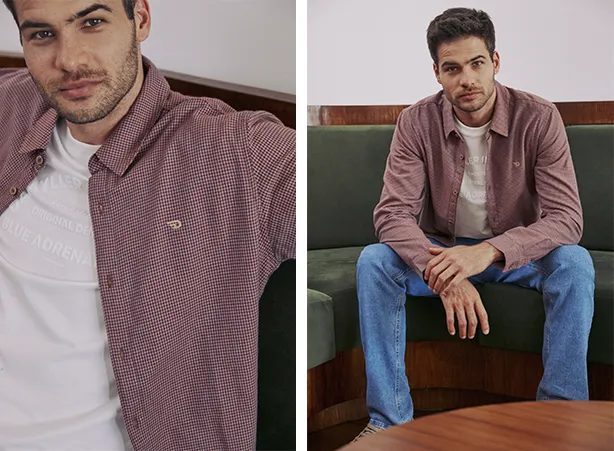Look com camisa e calça jeans Roupas masculinas estilosas
