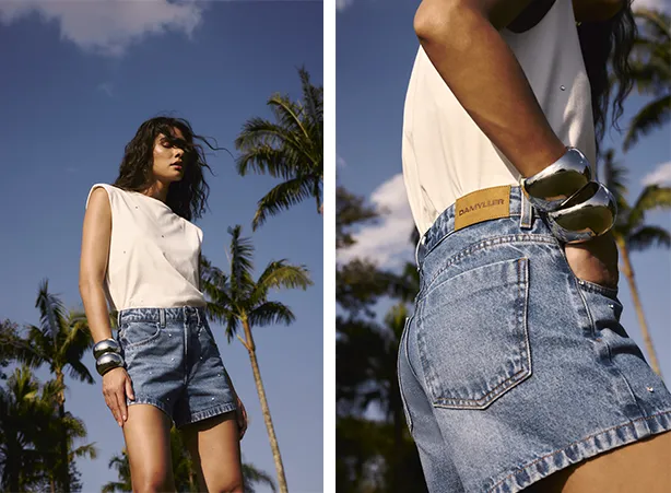 Duo de branco e jeans para o carnaval Duo de branco e jeans para o carnaval