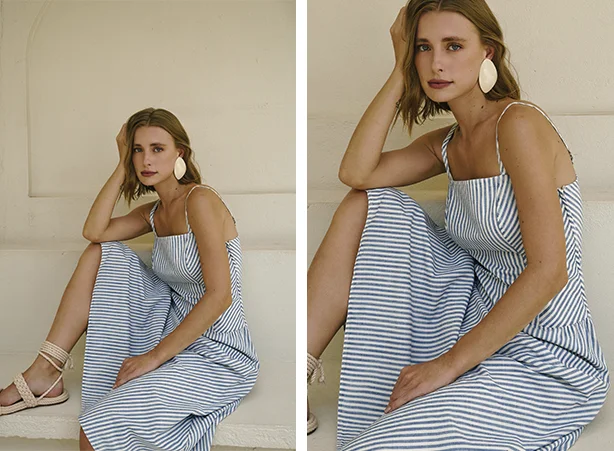 Looks listrados com vestidos soltinhos Looks listrados com vestidos soltinhos