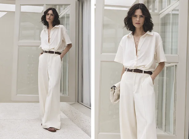 Look monocromático branco Look monocromático branco