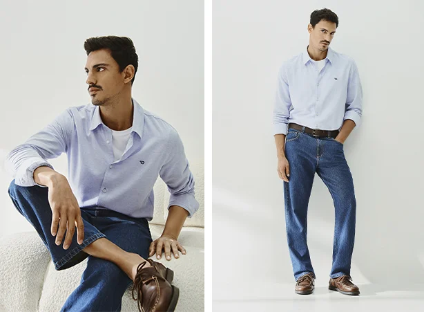 Visual elegante ao trabalho com calça jeans