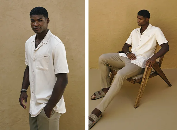 Camisas masculinas estilosas de manga curta para o verão