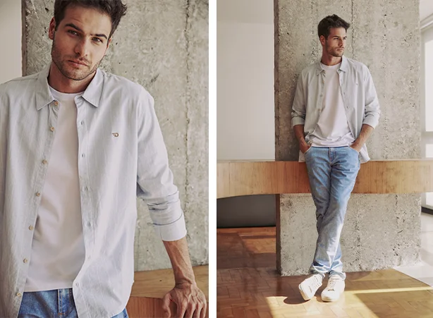 Looks com camiseta branca e calça jeans clara