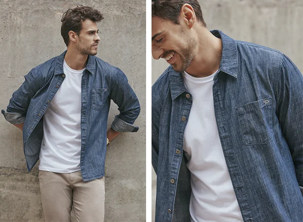 Como usar camisa jeans masculina