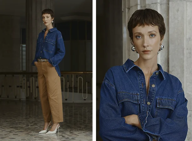 Calças em tons neutros para trabalhar Calças em tons neutros para trabalhar