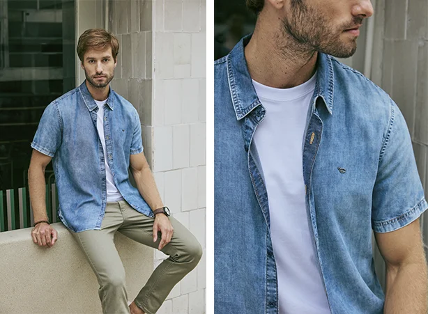 Modelos de camisas masculinas estilosas de manga curta