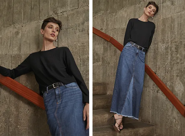 Looks básicos com uma blusa preta lisa de manga longa Looks básicos com uma blusa preta lisa de manga longa