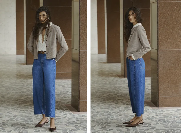 Duo de camisa branca e calça jeans Duo de camisa branca e calça jeans