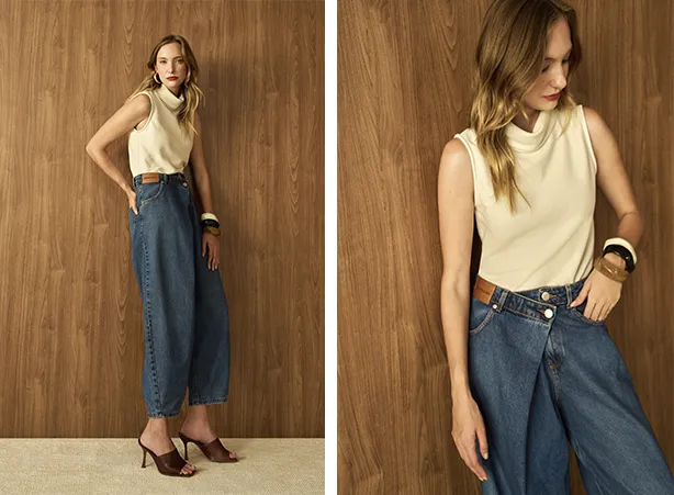Look elegante com calça jeans Look elegante com calça jeans