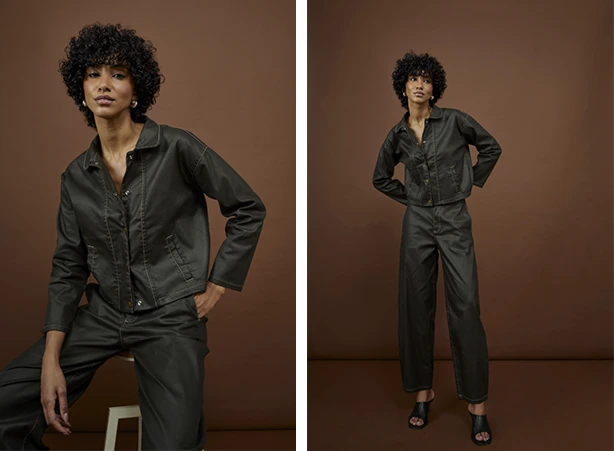 Looks com jeans resinado