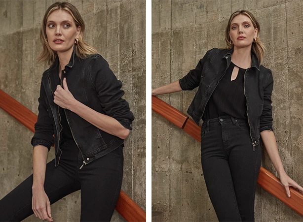 Look monocromático preto