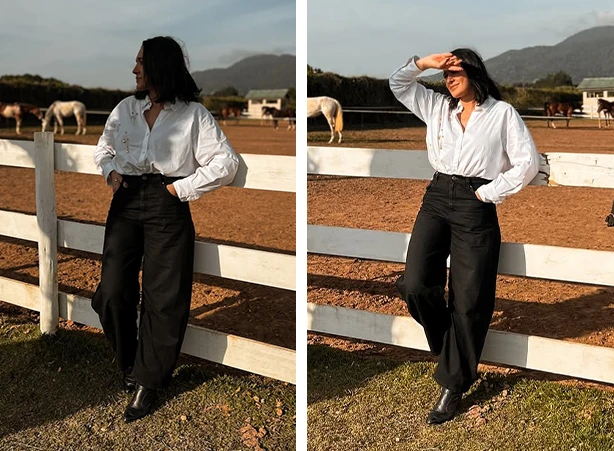 Looks com calça preta e camisa branca