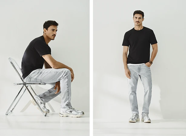 Look masculino com calça jeans skinny com elastano Look masculino com calça jeans skinny com elastano