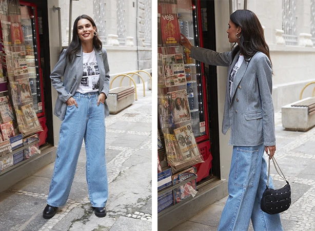Looks com t-shirt e calça jeans Looks com t-shirt e calça jeans
