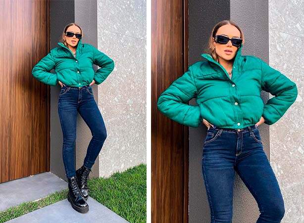 Modelagem skinny em tecido com elastano Modelagem skinny em tecido com elastano