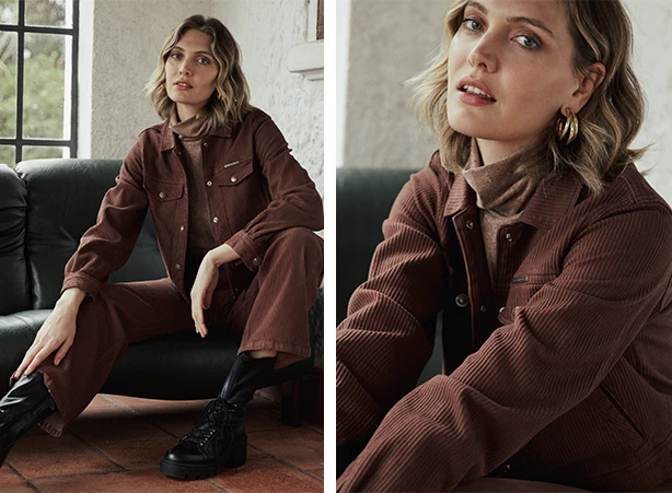 Look despojado feminino em marrom