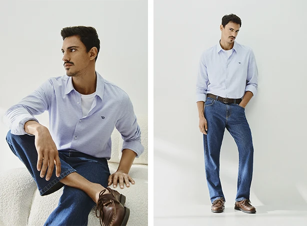 Jeans masculino com elastano Jeans masculino com elastano