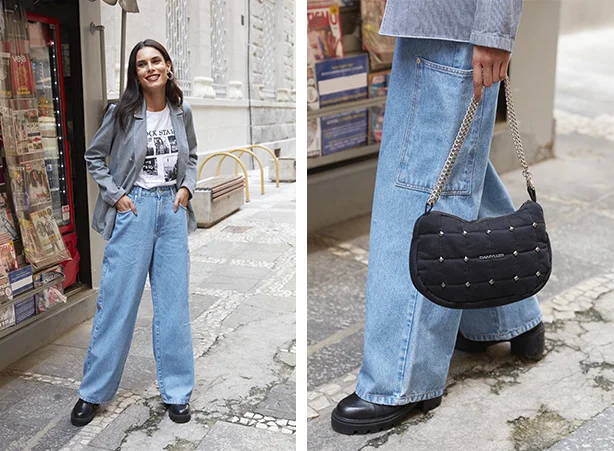 Dupla de coturno com calça jeans Dupla de coturno com calça jeans