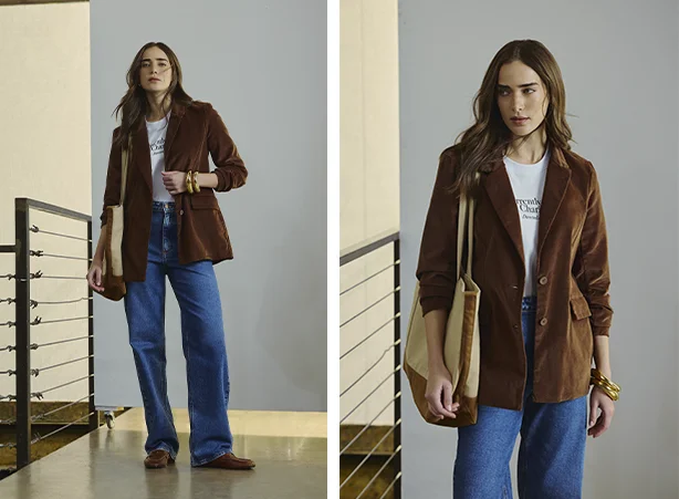 Composições do dia a dia com calça jeans e blazer Composições do dia a dia com calça jeans e blazer