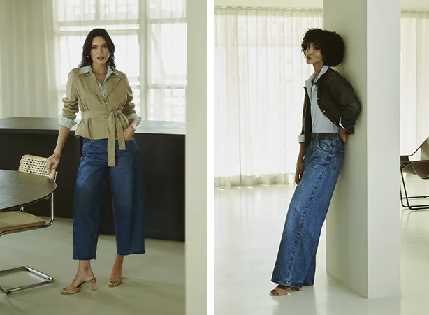 Combinações de camisa social com calça jeans e salto Combinações de camisa social com calça jeans e salto
