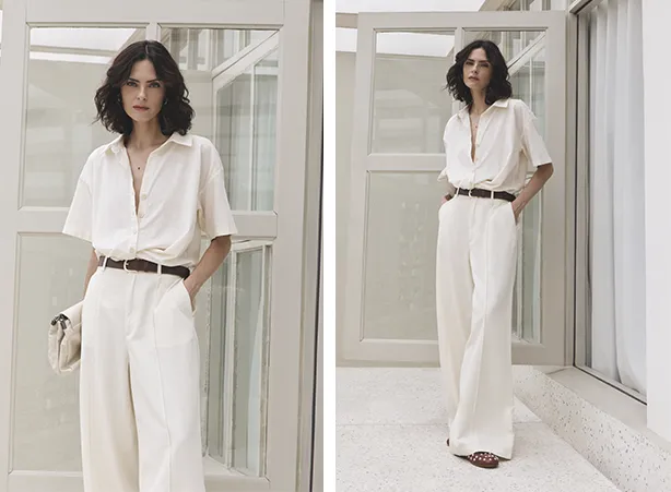 Looks monocromático em off-white