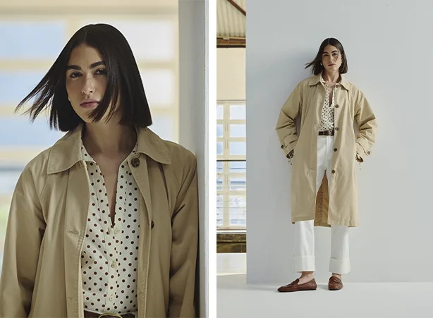 Como usar trench coat com camisa