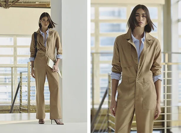 Estilo elegante com macacão