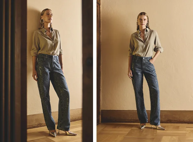Looks com scarpin metalizado